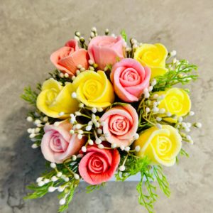 mýdlové květiny malé růže